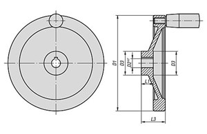 Scheibenhandräder 
aus Aluminium